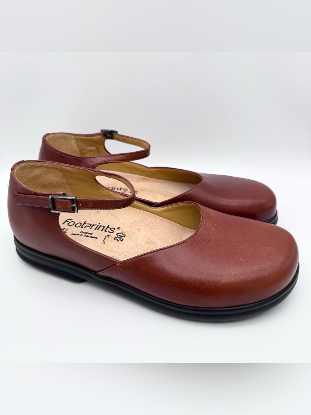 Footprints by Birkenstock Eden Brown Leather Mary Jane Women EU 41 US 10-10.5